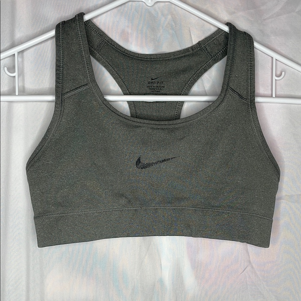 Nike Gray Sports Bra with Racerback Design